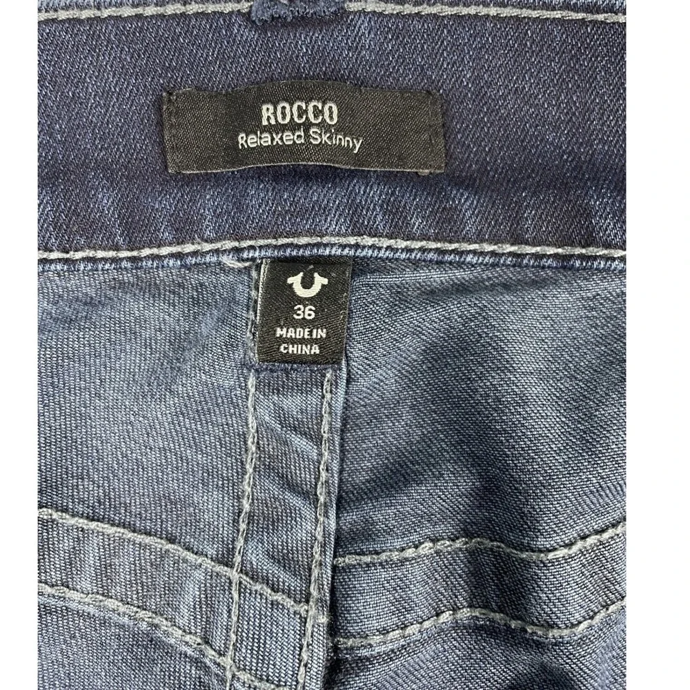 True Religion Jeans Mens 36 Blue Rocco Relaxed‎ Skinny Indigo Denim Five Pocket